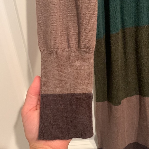 Love stitch stripe color block fall sweater long sleeve midi dress size medium - Picture 4 of 6